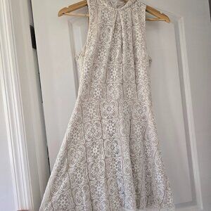 Geometric Classy White dress Bridal/Engagement